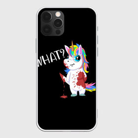 Чехол для iPhone 12 Pro Max с принтом What Unicorn в Белгороде, Силикон |  | cat | halloween | rainbow | unicorn | what | единорог | единорожек | кот | нож | пушистый | радуга | радужный | хэллоуин | что