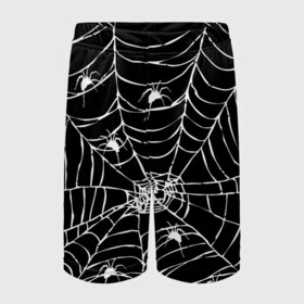 Детские спортивные шорты 3D с принтом Паутина с пауками в Белгороде,  100% полиэстер
 | пояс оформлен широкой мягкой резинкой, ткань тянется
 | Тематика изображения на принте: black and white | darkness | halloween | horror | night | spider | web | готика | жуки | жуткий | мальчикам | насекомые | нечисть | нити | ночные | ночь | пауки | паутина | подарок | сетка | страшный | темный | тьма | хеллоуин | хоррор
