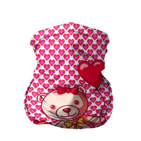 Бандана-труба 3D с принтом Медвежонок сюрприз в Белгороде, 100% полиэстер, ткань с особыми свойствами — Activecool | плотность 150‒180 г/м2; хорошо тянется, но сохраняет форму | Тематика изображения на принте: baby | bear | love is | teddy | valentines | бабочка | бантик | валентина | влюбленный | воздушный шарик | девочка | игрушка | лучшая мама | любимая жена | люблю | любовь | малыш | марта | медведь | медвежата | милый