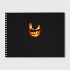 Альбом для рисования с принтом Halloween в Белгороде, 100% бумага
 | матовая бумага, плотность 200 мг. | Тематика изображения на принте: halloween | jack | lantern | pumpkin | светильник джека | хэллоуин