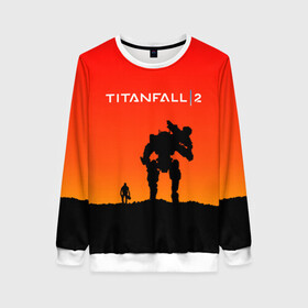 Женский свитшот 3D с принтом TITANFALL 2 в Белгороде, 100% полиэстер с мягким внутренним слоем | круглый вырез горловины, мягкая резинка на манжетах и поясе, свободная посадка по фигуре | apex legends | game | titanfall | titanfall 2 | апекс легендс. | стрелялки | титанфалл