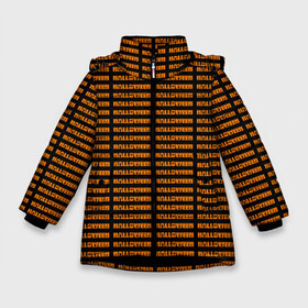 Зимняя куртка для девочек 3D с принтом Хэллоуин в Белгороде, ткань верха — 100% полиэстер; подклад — 100% полиэстер, утеплитель — 100% полиэстер. | длина ниже бедра, удлиненная спинка, воротник стойка и отстегивающийся капюшон. Есть боковые карманы с листочкой на кнопках, утяжки по низу изделия и внутренний карман на молнии. 

Предусмотрены светоотражающий принт на спинке, радужный светоотражающий элемент на пуллере молнии и на резинке для утяжки. | 31 октября | halloween | halowen | ведьма | день всех святых | джек | костюм | кровь | лого | монстр | надпись | праздник | приведение | призрак | светильник | символ | страшная | тыква | ужасы | хеллоуин | хеллуин