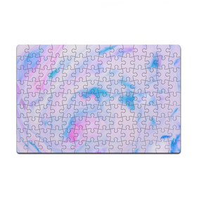 Пазл магнитный 126 элементов с принтом BluePink в Белгороде, полимерный материал с магнитным слоем | 126 деталей, размер изделия —  180*270 мм | gradient | swirl | swirly | абстракция | акварель | без дизайна | волны | голубая | градиент | графика | краски | на каждый день | облака | омбре | разноцветные разводы | рисунок | розовая | розовый | софтовая