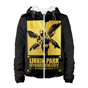 Женская куртка 3D с принтом Hybrid Theory 20th Anniversary в Белгороде, ткань верха — 100% полиэстер, подклад — флис | прямой крой, подол и капюшон оформлены резинкой с фиксаторами, два кармана без застежек по бокам, один большой потайной карман на груди. Карман на груди застегивается на липучку | Тематика изображения на принте: chester bennington | hybrid theory | linkin park | rock | беннингтон | линкин парк | рок | честер