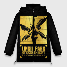 Женская зимняя куртка 3D с принтом Hybrid Theory 20th Anniversary в Белгороде, верх — 100% полиэстер; подкладка — 100% полиэстер; утеплитель — 100% полиэстер | длина ниже бедра, силуэт Оверсайз. Есть воротник-стойка, отстегивающийся капюшон и ветрозащитная планка. 

Боковые карманы с листочкой на кнопках и внутренний карман на молнии | Тематика изображения на принте: chester bennington | hybrid theory | linkin park | rock | беннингтон | линкин парк | рок | честер