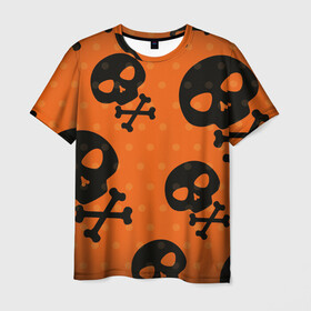 Мужская футболка 3D с принтом Череп в Белгороде, 100% полиэфир | прямой крой, круглый вырез горловины, длина до линии бедер | halloween | веселый роджер | праздник | страшный праздник | хэллоуин | череп