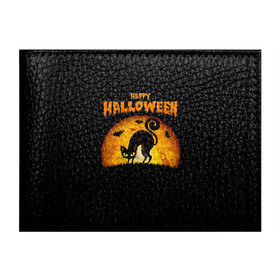 Обложка для студенческого билета с принтом Helloween в Белгороде, натуральная кожа | Размер: 11*8 см; Печать на всей внешней стороне | halloween | ведьма | летучая мышь | полнолуние | привидение | призрак | тыква | хеллоуин | хелуин | хэллоин | хэллоуин | хэлоуин | хэлуин | черный кот