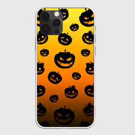 Чехол для iPhone 12 Pro с принтом Halloween - Тыквы в Белгороде, силикон | область печати: задняя сторона чехла, без боковых панелей | halloween | jack lantern | trick or treat | день всех святых | день мертвых | конфеты или жизнь | лицо тыквы | праздник | рожи | светильник джека | страшно | тыква | тыква с лицом | тыквенный | тыквы | ужасы