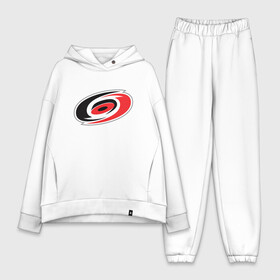 Женский костюм хлопок Oversize с принтом Каролина Харрикейнз в Белгороде,  |  | carolina | carolina hurricanes | hockey | hurricanes | nhl | usa | каролина | каролина харрикейнз | нхл | спорт | сша | харрикейнз | хоккей | шайба