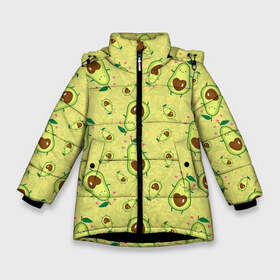 Зимняя куртка для девочек 3D с принтом Милашка авокадик в Белгороде, ткань верха — 100% полиэстер; подклад — 100% полиэстер, утеплитель — 100% полиэстер. | длина ниже бедра, удлиненная спинка, воротник стойка и отстегивающийся капюшон. Есть боковые карманы с листочкой на кнопках, утяжки по низу изделия и внутренний карман на молнии. 

Предусмотрены светоотражающий принт на спинке, радужный светоотражающий элемент на пуллере молнии и на резинке для утяжки. | avocado | fruits | heart | vegetables | авокадо | овощи | сердца | сердце | фрукты