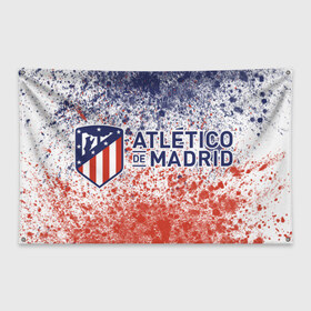 Флаг-баннер с принтом ATLETICO MADRID / Атлетико в Белгороде, 100% полиэстер | размер 67 х 109 см, плотность ткани — 95 г/м2; по краям флага есть четыре люверса для крепления | atletico | club | footbal | logo | madrid | атлетико | знак | клуб | логотип | логотипы | мадрид | символ | символы | форма | футбол | футбольная | футбольный