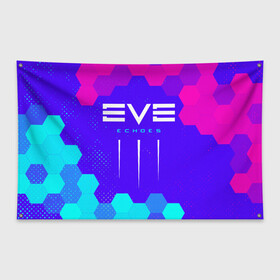 Флаг-баннер с принтом EVE ECHOES ИВ ЭХО в Белгороде, 100% полиэстер | размер 67 х 109 см, плотность ткани — 95 г/м2; по краям флага есть четыре люверса для крепления | echo | echoes | eve | game | games | logo | online | space | ев онлайн | ев эхо | еве | ив онлайн | ив эхо | игра | игры | космос | лого | логотип | логотипы | онлайн | символ | символы | эхо | эхос