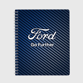 Тетрадь с принтом FORD Форд в Белгороде, 100% бумага | 48 листов, плотность листов — 60 г/м2, плотность картонной обложки — 250 г/м2. Листы скреплены сбоку удобной пружинной спиралью. Уголки страниц и обложки скругленные. Цвет линий — светло-серый
 | 