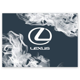 Поздравительная открытка с принтом LEXUS / ЛЕКСУС в Белгороде, 100% бумага | плотность бумаги 280 г/м2, матовая, на обратной стороне линовка и место для марки
 | Тематика изображения на принте: auto | lexus | logo | moto | symbol | авто | автомобиль | гонки | лексус | лого | логотип | логотипы | марка | машина | мото | символ | символы