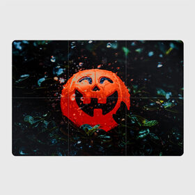 Магнитный плакат 3Х2 с принтом Pumpkin в Белгороде, Полимерный материал с магнитным слоем | 6 деталей размером 9*9 см | halloween | pumpkin head devil | тыква джек | хэллоуин