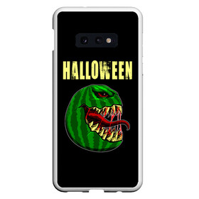 Чехол для Samsung S10E с принтом Halloween злобный арбуз в Белгороде, Силикон | Область печати: задняя сторона чехла, без боковых панелей | 31 октября | halloween | halowen | ведьма | день всех святых | джек | костюм | кровь | лого | монстр | надпись | праздник | приведение | призрак | светильник | символ | страшная | тыква | ужасы | хеллоуин | хеллуин