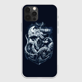 Чехол для iPhone 12 Pro Max с принтом Кракен в Белгороде, Силикон |  | Тематика изображения на принте: брутальная | веселый роджер | вода | корсар | кость | кракен | мертвец | море | мрачная | океан | осьминог | пират | темная | ужас | утопленник | череп | щупальца | якорь