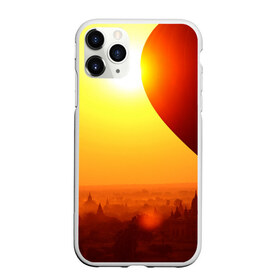 Чехол для iPhone 11 Pro Max матовый с принтом Город в пустыне в Белгороде, Силикон |  | Тематика изображения на принте: закат | оранжевый | пустыня | солнце