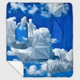 Плед с рукавами с принтом Полигональные Облака в Белгороде, 100% полиэстер | Закругленные углы, все края обработаны. Ткань не мнется и не растягивается. Размер 170*145 | Тематика изображения на принте: abstract | nature | polygonal | абстракция | геометрические фигуры | геометрия | небо | облака | полигональные облака | полигональный | полигоны | природа