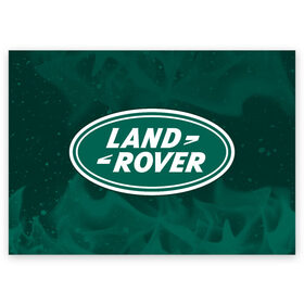 Поздравительная открытка с принтом LAND ROVER / Ленд Ровер в Белгороде, 100% бумага | плотность бумаги 280 г/м2, матовая, на обратной стороне линовка и место для марки
 | auto | land | logo | moto | rover | symbol | авто | автомобиль | гонки | знак | ленд | лого | логотип | логотипы | лэнд | марка | машина | мото | ровер | символ | символы