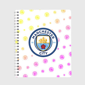 Тетрадь с принтом MANCHESTER CITY Манчестер Сити в Белгороде, 100% бумага | 48 листов, плотность листов — 60 г/м2, плотность картонной обложки — 250 г/м2. Листы скреплены сбоку удобной пружинной спиралью. Уголки страниц и обложки скругленные. Цвет линий — светло-серый
 | Тематика изображения на принте: city | club | footbal | logo | manchester | знак | клуб | логотип | логотипы | манчестер | символ | символы | сити | форма | футбол | футбольная | футбольный