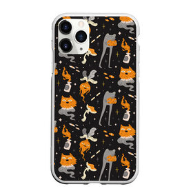 Чехол для iPhone 11 Pro Max матовый с принтом Halloween Monsters в Белгороде, Силикон |  | angry | art | cat | creatures | flame | grumpy | horror | kitten | kitty | merch | pussy | pussycat | арт | грибы | злые | иллюстрация | котенок | кошка | кринж | мерч | монстры | наряд | недовольные | огонь | паттерн | сердитые | создания