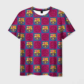 Мужская футболка 3D с принтом FC BARCELONA в Белгороде, 100% полиэфир | прямой крой, круглый вырез горловины, длина до линии бедер | barselona fc | fifa | lionel messi. | барса | барселона | лионель месси | фифа | фк барселона | футбол