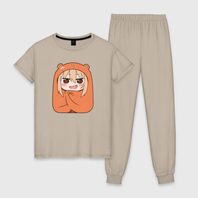 Женская пижама хлопок с принтом Himouto! Umaru-chan в Белгороде, 100% хлопок | брюки и футболка прямого кроя, без карманов, на брюках мягкая резинка на поясе и по низу штанин | anime himouto | anime umaru | himoto | himouto | himouto umaru | himouto umaru chan | umaru | umaru chan | аниме | аниме умару | аниме химото | двуличная сестренка умару | умару | химото | химото умару тян