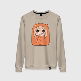 Женский свитшот хлопок с принтом Himouto! Umaru-chan  в Белгороде, 100% хлопок | прямой крой, круглый вырез, на манжетах и по низу широкая трикотажная резинка  | anime himouto | anime umaru | himoto | himouto | himouto umaru | himouto umaru chan | umaru | umaru chan | аниме | аниме умару | аниме химото | двуличная сестренка умару | умару | химото | химото умару тян