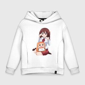 Детское худи Oversize хлопок с принтом Himouto! Umaru-chan  в Белгороде, френч-терри — 70% хлопок, 30% полиэстер. Мягкий теплый начес внутри —100% хлопок | боковые карманы, эластичные манжеты и нижняя кромка, капюшон на магнитной кнопке | anime himouto | anime umaru | himoto | himouto | himouto umaru | himouto umaru chan | umaru | umaru chan | аниме | аниме умару | аниме химото | двуличная сестренка умару | умару | химото | химото умару тян