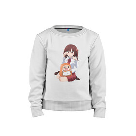 Детский свитшот хлопок с принтом Himouto! Umaru-chan  в Белгороде, 100% хлопок | круглый вырез горловины, эластичные манжеты, пояс и воротник | anime himouto | anime umaru | himoto | himouto | himouto umaru | himouto umaru chan | umaru | umaru chan | аниме | аниме умару | аниме химото | двуличная сестренка умару | умару | химото | химото умару тян