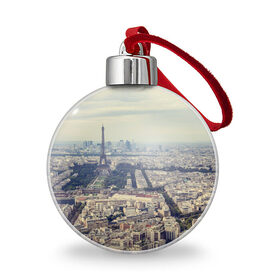 Ёлочный шар с принтом Париж в Белгороде, Пластик | Диаметр: 77 мм | город | париж | улицы города | франция | эйфелевая башня