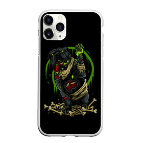 Чехол для iPhone 11 Pro Max матовый с принтом Toxic Dog в Белгороде, Силикон |  | art | bones | dog | toxic | zombie | арт | зомби | кости | пес | собака | токсичный