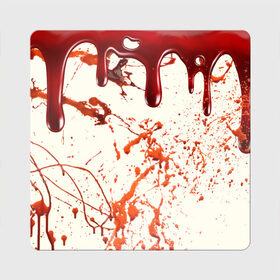 Магнит виниловый Квадрат с принтом Стекающая кровь в Белгороде, полимерный материал с магнитным слоем | размер 9*9 см, закругленные углы | 2020 | blood | halloween | капли | кровавый | кровь | пятна | следы | стекающая | хэллоуин | хэлоуин