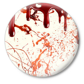 Значок с принтом Стекающая кровь в Белгороде,  металл | круглая форма, металлическая застежка в виде булавки | 2020 | blood | halloween | капли | кровавый | кровь | пятна | следы | стекающая | хэллоуин | хэлоуин