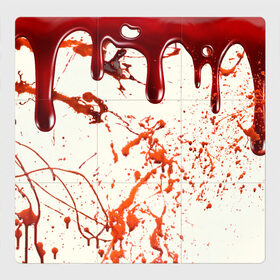 Магнитный плакат 3Х3 с принтом Стекающая кровь в Белгороде, Полимерный материал с магнитным слоем | 9 деталей размером 9*9 см | 2020 | blood | halloween | капли | кровавый | кровь | пятна | следы | стекающая | хэллоуин | хэлоуин
