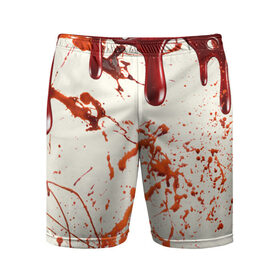Мужские шорты спортивные с принтом Стекающая кровь в Белгороде,  |  | 2020 | blood | halloween | капли | кровавый | кровь | пятна | следы | стекающая | хэллоуин | хэлоуин