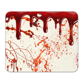 Коврик для мышки прямоугольный с принтом Стекающая кровь в Белгороде, натуральный каучук | размер 230 х 185 мм; запечатка лицевой стороны | 2020 | blood | halloween | капли | кровавый | кровь | пятна | следы | стекающая | хэллоуин | хэлоуин