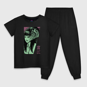 Детская пижама хлопок с принтом Tomie, Junji Ito в Белгороде, 100% хлопок |  брюки и футболка прямого кроя, без карманов, на брюках мягкая резинка на поясе и по низу штанин
 | aesthetic | anime | azami kurotani | casual | collection | eye | gore | goro | horror | ito | junji | junji ito | kirie | manga | spiral | streetwear | tomie | uzumaki | аниме | глаз | дзюндзи ито | кириэ | кэжуал | манга | спираль | сюити | то