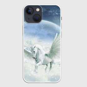 Чехол для iPhone 13 mini с принтом Пегас в Белгороде,  |  | белая лошдь | белый конь | конь | лошадь | пегас