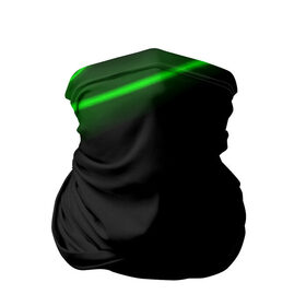 Бандана-труба 3D с принтом Неоновые лучи в Белгороде, 100% полиэстер, ткань с особыми свойствами — Activecool | плотность 150‒180 г/м2; хорошо тянется, но сохраняет форму | зеленые линии | зеленые лучи | зеленый луч | линии | луч | неон | неоновые лучи