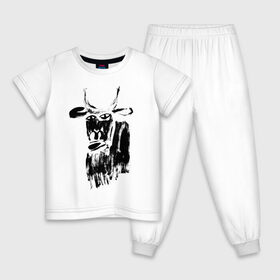 Детская пижама хлопок с принтом бык нарисованный в Белгороде, 100% хлопок |  брюки и футболка прямого кроя, без карманов, на брюках мягкая резинка на поясе и по низу штанин
 | 2021 | бык | год быка | год коровы | новый год | символ года