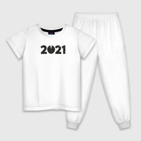 Детская пижама хлопок с принтом 2021 в Белгороде, 100% хлопок |  брюки и футболка прямого кроя, без карманов, на брюках мягкая резинка на поясе и по низу штанин
 | 2021 | бык | год быка | год коровы | новый год | символ года