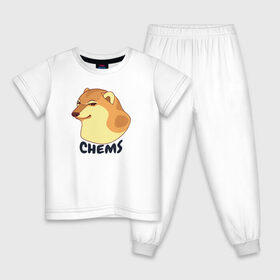 Детская пижама хлопок с принтом Чимс в Белгороде, 100% хлопок |  брюки и футболка прямого кроя, без карманов, на брюках мягкая резинка на поясе и по низу штанин
 | chemps | chems | doge | dogo | дог | доге | доке и чимс | чимс | чимс доге