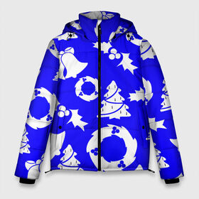 Мужская зимняя куртка 3D с принтом Новогодние игрушки в Белгороде, верх — 100% полиэстер; подкладка — 100% полиэстер; утеплитель — 100% полиэстер | длина ниже бедра, свободный силуэт Оверсайз. Есть воротник-стойка, отстегивающийся капюшон и ветрозащитная планка. 

Боковые карманы с листочкой на кнопках и внутренний карман на молнии. | 