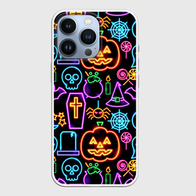 Чехол для iPhone 13 Pro с принтом Halloween в Белгороде,  |  | Тематика изображения на принте: 31 октября | halloween | halowen | ведьма | день всех святых | джек | костюм | кровь | лого | монстр | надпись | праздник | приведение | призрак | светильник | символ | страшная | тыква | ужасы | хеллоуин | хеллуин