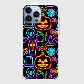 Чехол для iPhone 13 Pro Max с принтом Halloween в Белгороде,  |  | 31 октября | halloween | halowen | ведьма | день всех святых | джек | костюм | кровь | лого | монстр | надпись | праздник | приведение | призрак | светильник | символ | страшная | тыква | ужасы | хеллоуин | хеллуин