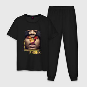 Мужская пижама хлопок с принтом Phonk SpaceGhostPurrp в Белгороде, 100% хлопок | брюки и футболка прямого кроя, без карманов, на брюках мягкая резинка на поясе и по низу штанин
 | Тематика изображения на принте: 1990 | asap | beast | clan | gucci | hype | mane | markese | memphis | mob | money | music | raider klan | rapping | rolle | space | style | wiz khalifa | баттл | мемфис | мода | музыка | пхонк | реп | рэп | стиль | тренд | тренды | фанк | фон