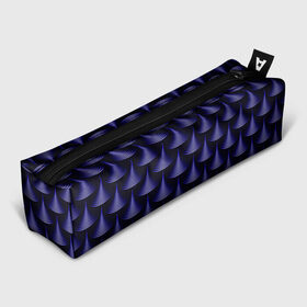 Пенал 3D с принтом Scales в Белгороде, 100% полиэстер | плотная ткань, застежка на молнии | abstraction | illusion | pattern | purple | scales | shapes | shimmer | texture | waves | абстракция | волны | иллюзия | паттерн | переливаеться | текстура | фиолетовый | формы | чешуя
