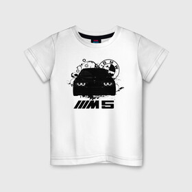 Детская футболка хлопок с принтом BMW M5 E39 в Белгороде, 100% хлопок | круглый вырез горловины, полуприлегающий силуэт, длина до линии бедер | Тематика изображения на принте: bmw | bmw5series | bmwe39 | m5 | mperformance | mpower